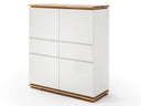 Highboard weiss matt mit Asteiche 