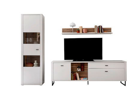 Louisiana Wohnkombination 4 - hellgrau 287cm MCA Furniture