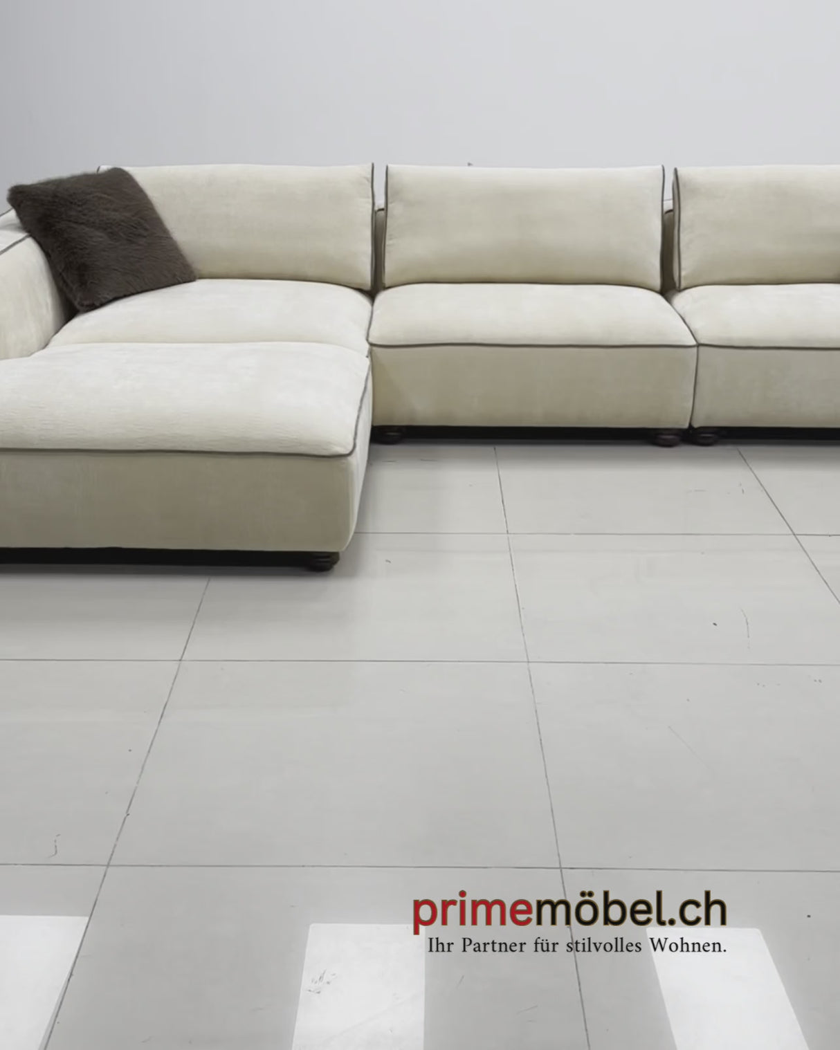 Ecksofa L-Shape Sofa Milano - Stoff Beige 360 × 180 cm