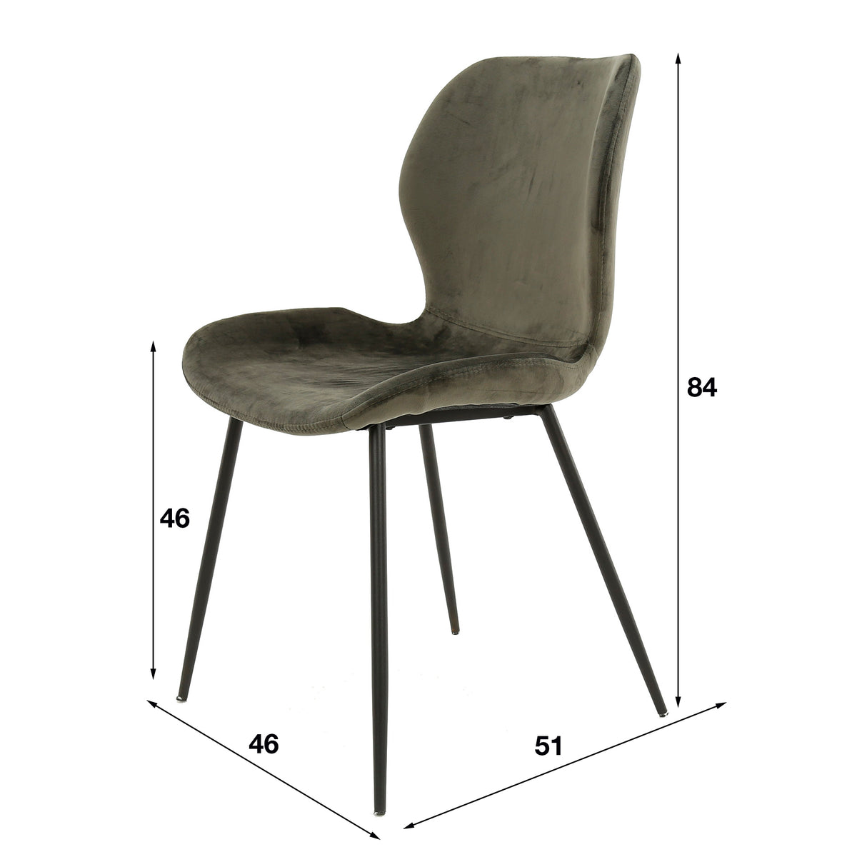 Zara Stuhl Samt/Bouclé Stoff - Prime Möbel
