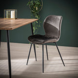 Zara Stuhl Samt/Bouclé Stoff - Prime Möbel