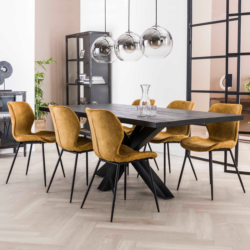 Zara Stuhl Samt/Bouclé Stoff - Prime Möbel