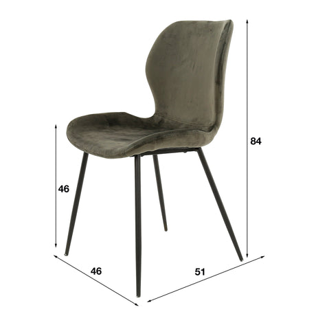 Zara Stuhl Samt/Bouclé Stoff - Prime Möbel