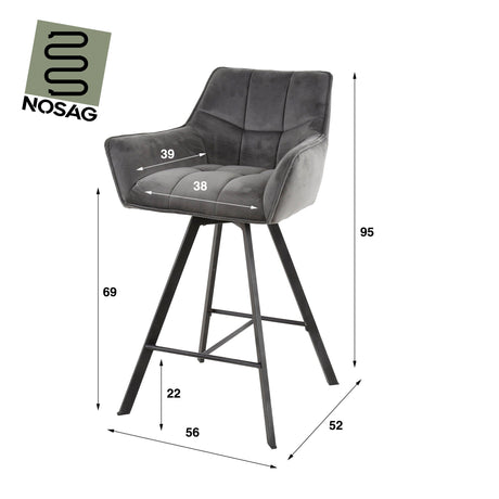 Barhocker Kahn Drehbar 96cm h Prime Möbel