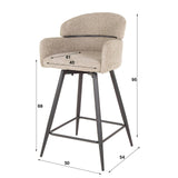 Barhocker Miami Drehbar Bouclé Prime Möbel