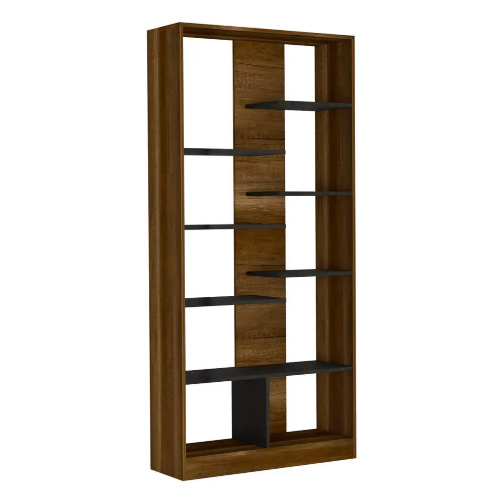 Bücherregal aus Nussbaum mit Regalen 170cm - Prime Möbel