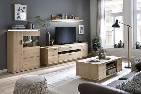 BARCELONA Couchtisch Eiche Massiv 115 x 44 x 65 cm Prime Möbel