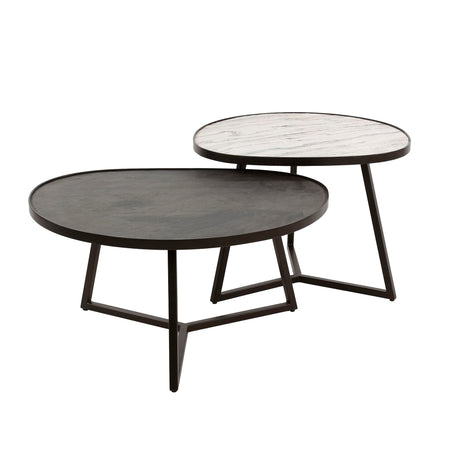 Couchtisch-Set 3-eckiges aus Schiefer - Prime Möbel