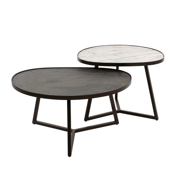 Couchtisch-Set 3-eckiges aus Schiefer - Prime Möbel