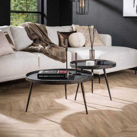 Metallica Couchtisch-Set aus robustem Stahl - Prime Möbel