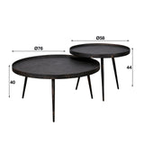 Metallica Couchtisch-Set aus robustem Stahl - Prime Möbel