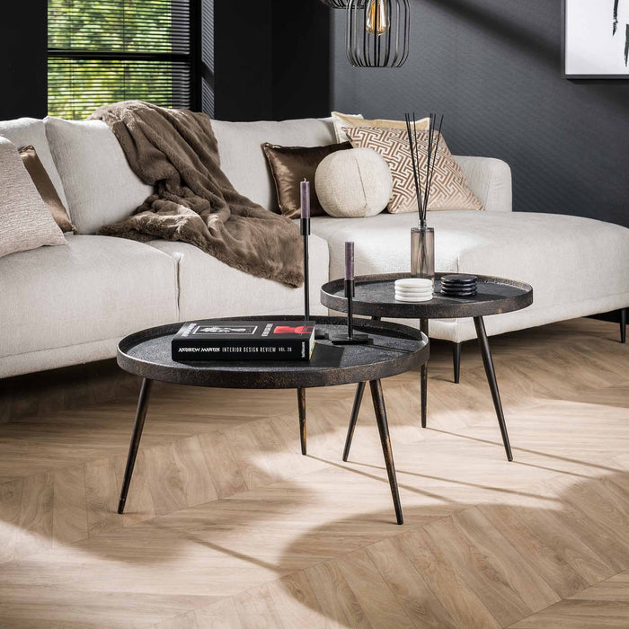 Metallica Couchtisch-Set aus robustem Stahl - Prime Möbel