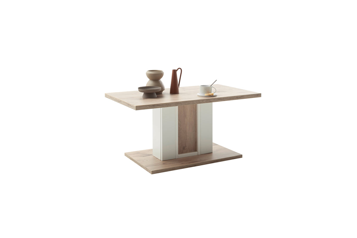 Santerno Couchtisch Weiss/ Viking Oak  95cmx55cm Prime Möbel