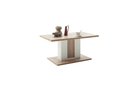 Santerno Couchtisch Weiss/ Viking Oak  95cmx55cm Prime Möbel