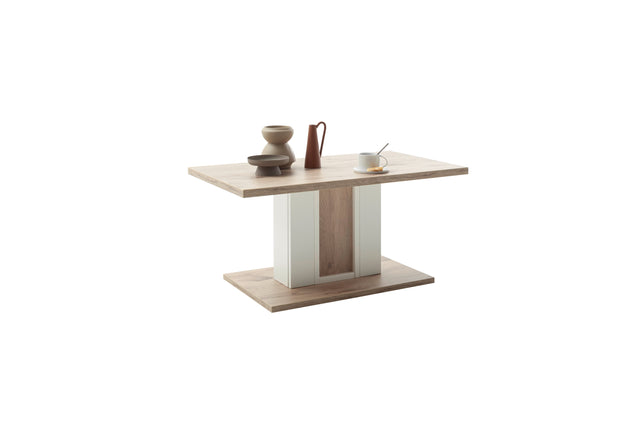 Santerno Couchtisch Weiss/ Viking Oak  95cmx55cm Prime Möbel