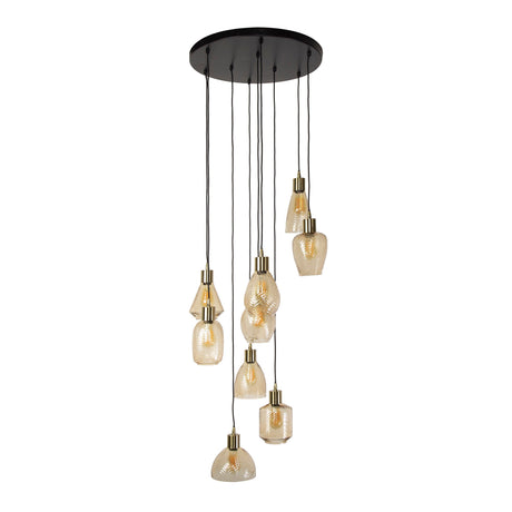 Amber V-Design Hängelampe mit 9 Schirmen - Prime Möbel