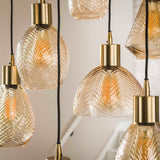 Amber V-Design Hängelampe mit 9 Schirmen - Prime Möbel