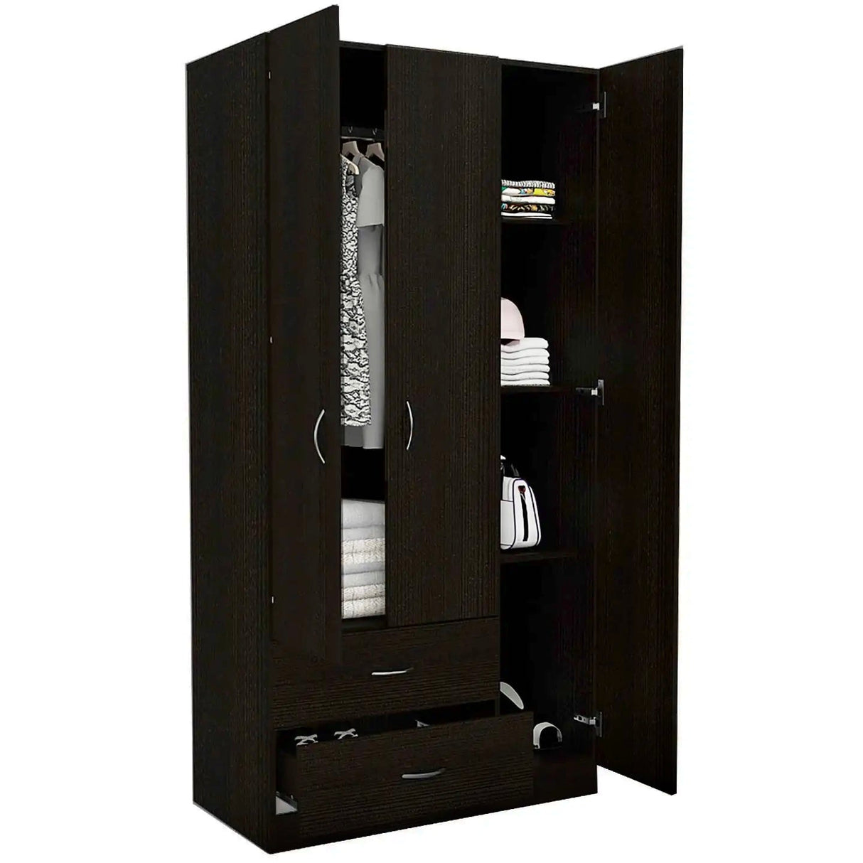 Austral 3-türiger Kleiderschrank 90x180 - Prime Möbel