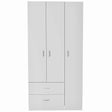 Austral weiss 3-türiger Kleiderschrank 90x180 - Prime Möbel