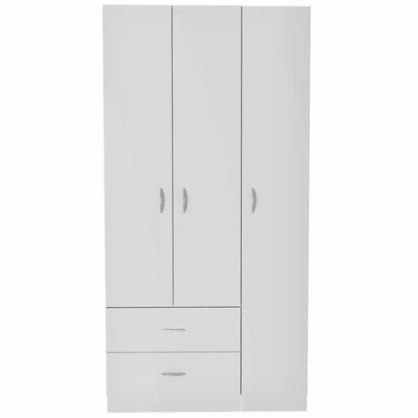 Austral weiss 3-türiger Kleiderschrank 90x180 - Prime Möbel