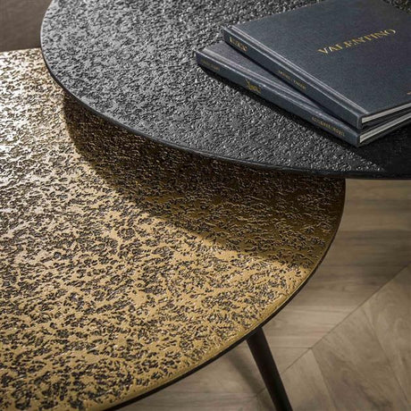 Cäsar 2er-Couchtisch-Set schwarz/gold - Prime Möbel