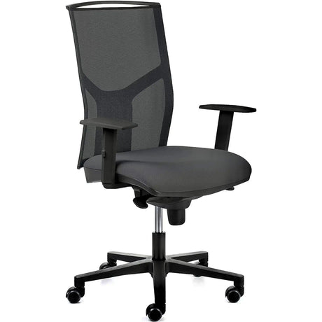 Ergonomischer Bürostuhl mit Rädern und verstellbaren Armlehnen - Prime Möbel