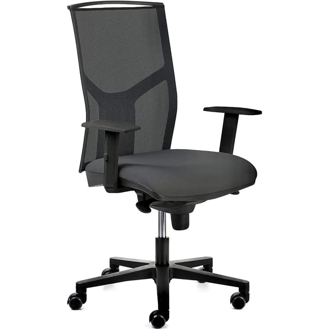 Ergonomischer Bürostuhl mit Rädern und verstellbaren Armlehnen - Prime Möbel