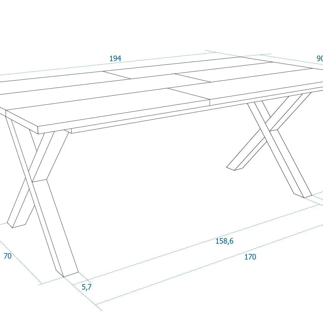 Esstisch von Skraut Home misst 190x90cm - Prime Möbel