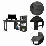 Kazim anthrazit Computer Schreibtisch 130cm - Prime Möbel