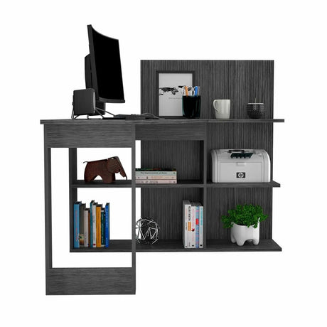 Kazim anthrazit Computer Schreibtisch 130cm - Prime Möbel