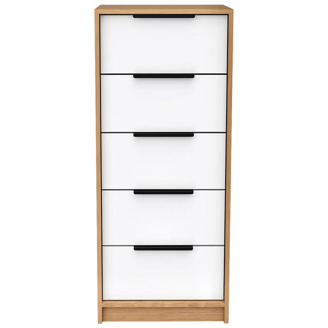 Kommode Kaia mit 5 Schubladen, mit Metallgriffen - Prime Möbel