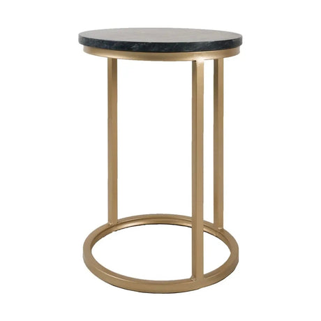 Laptoptisch Mitch Marble Round - Schwarz/Gold - Prime Möbel