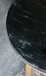 Laptoptisch Mitch Marble Round - Schwarz/Gold - Prime Möbel