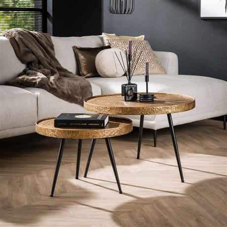 Peso Couchtisch-Set – Eleganz in Antikbronze - Prime Möbel