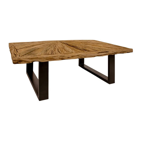 Sarmaty Couchtisch – Recyceltes Teakholz industriellen Look - Prime Möbel