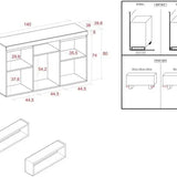 Sideboard Hanna 140 x 40 x 92 cm - Prime Möbel