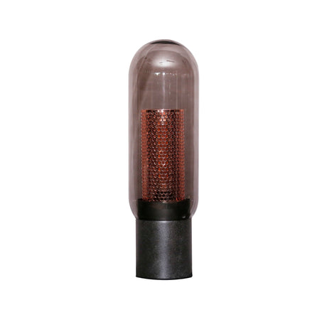 Tischlampe mit Rauchglasschirm und Kupfernetz Eleganz und Stil - Prime Möbel