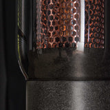 Tischlampe mit Rauchglasschirm und Kupfernetz Eleganz und Stil - Prime Möbel