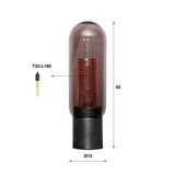 Tischlampe mit Rauchglasschirm und Kupfernetz Eleganz und Stil - Prime Möbel