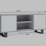 TV-Schrank WIND – Moderner Look in Weiß und Eiche - Prime Möbel