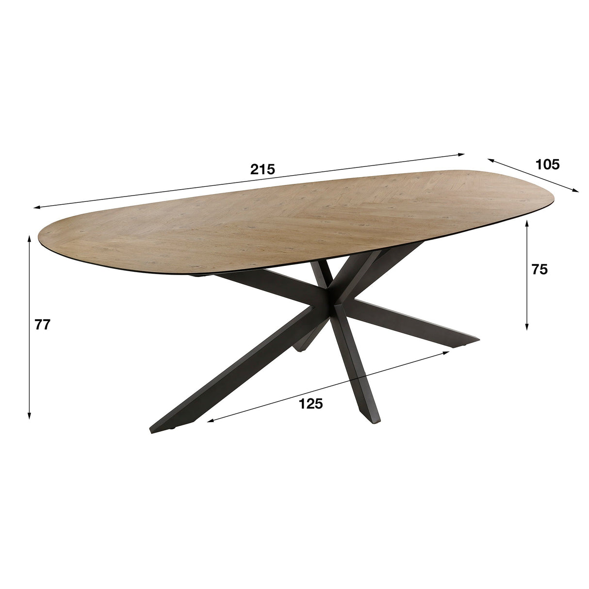 Esstisch Karl Teakholz 215 cm x 105 cm Prime Möbel