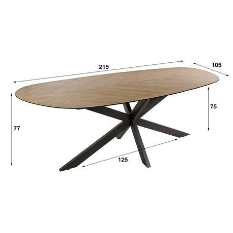 Esstisch Karl Teakholz 215 cm x 105 cm Prime Möbel