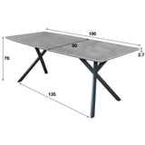 Esstisch Max – Betonoptik Oval 190 x 90 cm mit 3D-Textur - Prime Möbel