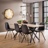 Esstisch Max – Eiche Oval 190 x 90 cm mit 3D-Textur - Prime Möbel
