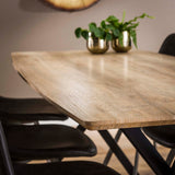 Esstisch Max – Eiche Oval 190 x 90 cm mit 3D-Textur - Prime Möbel