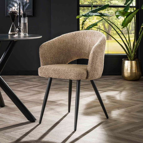 Stuhl Bouclé MeSalon sandfarbe - Prime Möbel