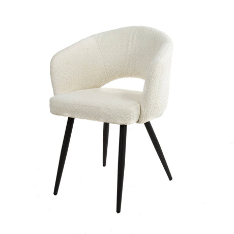 Stuhl Bouclé MeSalon weiss - Prime Möbel