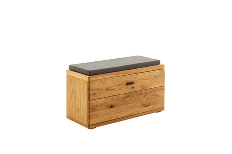 BARCELONA Garderobenbank Eiche geölt Massiv 96x 49cm Prime Möbel