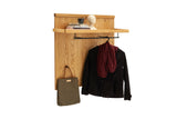 BARCELONA Garderobenpaneel mit Haken Eiche Massiv  104cm x 102cm Prime Möbel