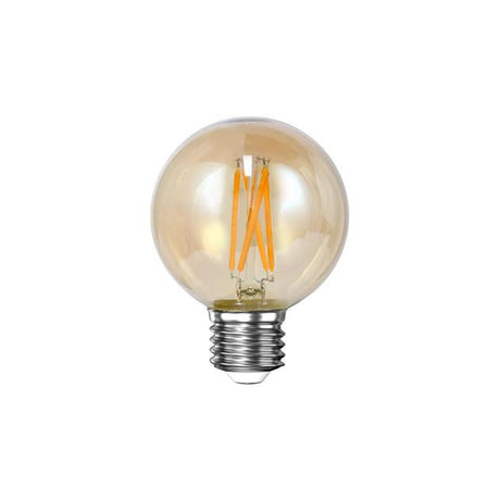 Glühbirne LED [G60] Filament Globe Ø6 Bernsteinfarben dimmbar - Prime Möbel